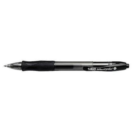 Bic Gel Roller Ball Pen, Medium 0.7 mm, Black PK12 BICRLC11BK