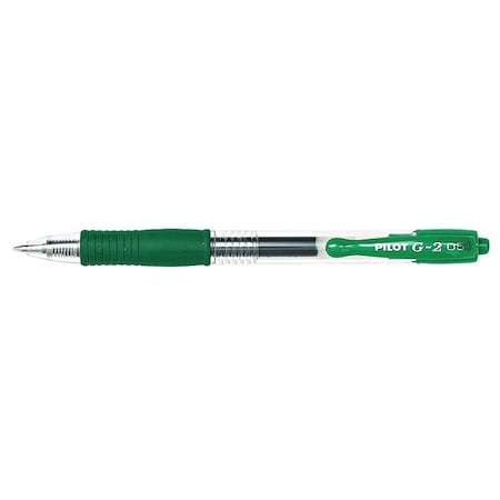 Pilot Gel Roller Ball Pen, Extra Fine 0.5 mm, Green PK12 PIL31005