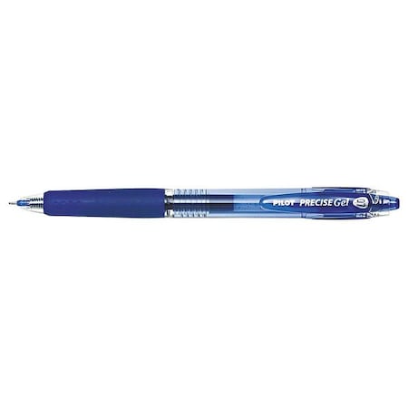 Pilot Precise Gel BeGreen Gel Pen, Retractable, Fine 0.7 mm, Blue Ink, Translucent Blue Barrel, PK12 PIL15002