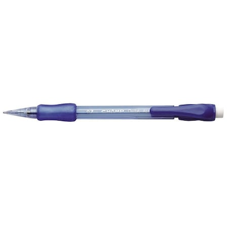Pentel Champ Mechanical Pencil, 0.7 mm, HB (No 2), Black Lead, Blue Barrel, PK12 PENAL17C