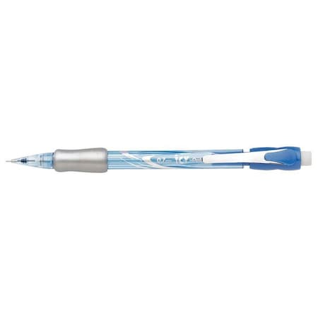Pentel Icy Mechanical Pencil, 0.7 mm, HB (No 2), Black Lead, Transparent Blue Barrel, PK12 PENAL27TC