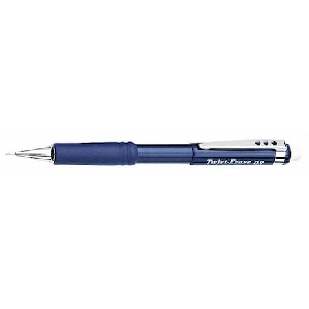 Pentel Twist-Erase III Mechanical Pencil, 0.9 mm, HB (No 2), Black Lead, Blue Barrel PENQE519C