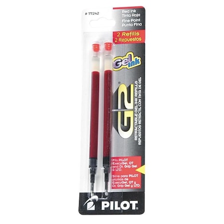 Pilot Ink Refill, Fine, Red, PK2 PIL77242