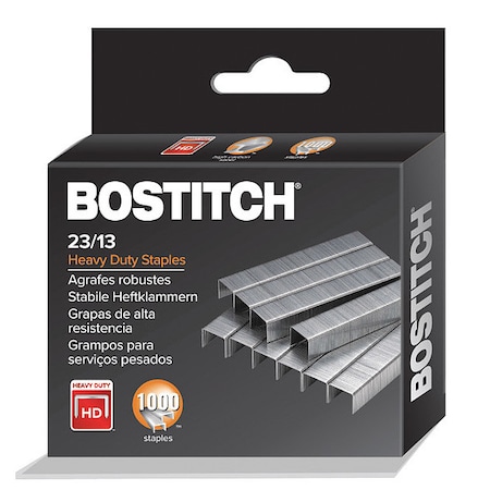 Bostitch Premium Heavy-Duty Staples, 0.5" Leg, 0.5" Crown, Steel, PK1000 ACI1913