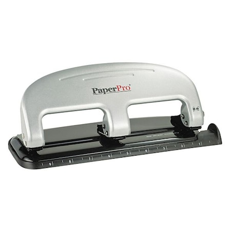 Paperpro Three-Hole Paper Punch, 20 Sheet, Blk/Slvr ACI2220