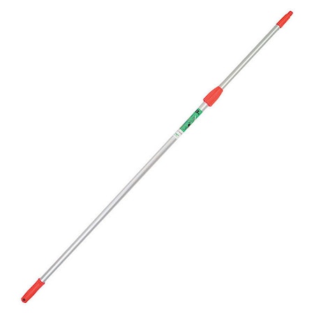 Unger 96" Threaded Extension Handle, Silver, Red, Aluminum EP24R