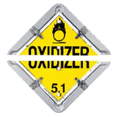 Labelmaster Vehicle Placard Flipchart, Aluminum, 13 1/2 in W x 13 1/2 in H 81-8SFO
