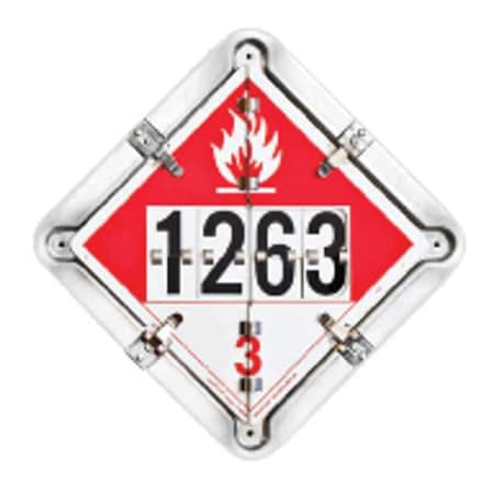 Labelmaster Vehicle Placard Flipchart, Aluminum, 13 1/2 in W x 13 1/2 in H 126-CTP