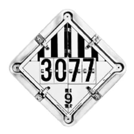 Labelmaster Vehicle Placard Flipchart, Aluminum, 13 1/2 in W x 13 1/2 in H 126CT-M9