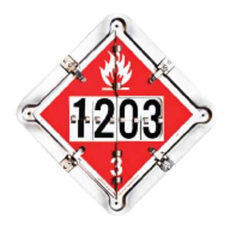 Labelmaster Vehicle Placard Flipchart, Aluminum, 13 1/2 in W x 13 1/2 in H 126CT-OX