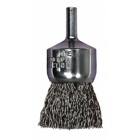 Pferd 1/2" Crimped Wire End Brush - .006 CS Wire, 1/4" Shank 82962