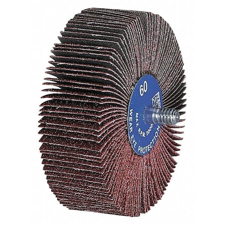 Pferd 1" x 5/8" Quick Change Flap Wheel - 1/4-20 Thread - Aluminum Oxide - 60 Grit 45300