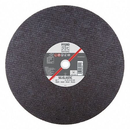 Pferd Abrasive Cut-Off Wheel, Type 1, 16 in Dia, 0.156 in Thick, Aluminum Oxide, 24 Grit 66117
