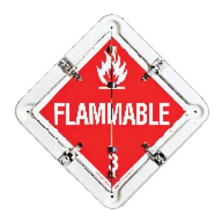 Labelmaster Vehicle Placard Flipchart, Aluminum, 13 1/2 in W x 13 1/2 in H 81-8WFO