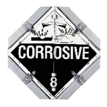 Labelmaster Vehicle Placard Flipchart, Aluminum, 13 1/2 in W x 13 1/2 in H 81-8CC-4