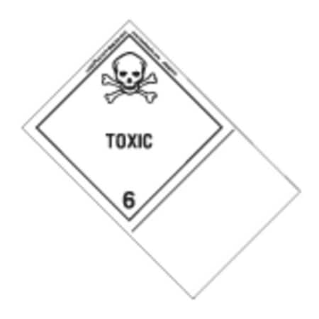 Labelmaster Toxic Label, Blank, 100mmx160mm, Paper, 500 JTSNT27