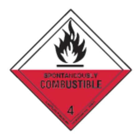 Labelmaster Spontaneous Combust Lbl, 100mmx100mm, 500, HML21 HML21