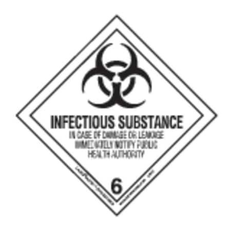 Labelmaster Infectious Substance Lbl, 100mmx100mm, 500 LR17