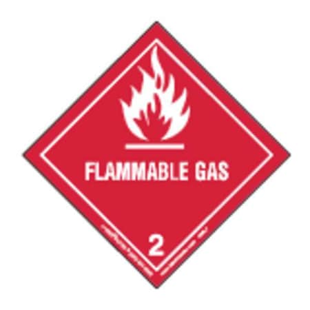 Labelmaster Flammable Gas Lbl, 100mmx100mm, Paper, 500 HML7