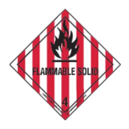 Labelmaster Flammable Solid Label, 100mmx100mm, 500, HML5 HML5