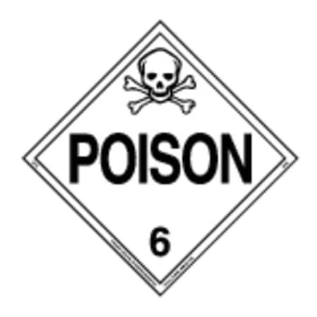 Labelmaster Poison Placard, 10-3/4inx10-3/4in, Poison 35ZL74 | Zoro