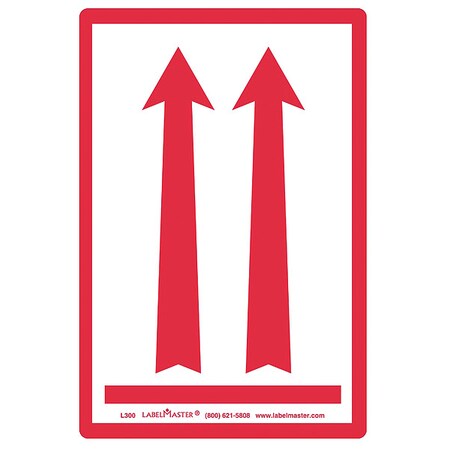Labelmaster Arrows Label, 4inx6in, Paper, 500 Labels, PK500 L300