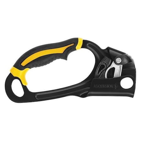 Petzl Left Handled Ascender, 1124 lb, Blk/Ylw B17ALA