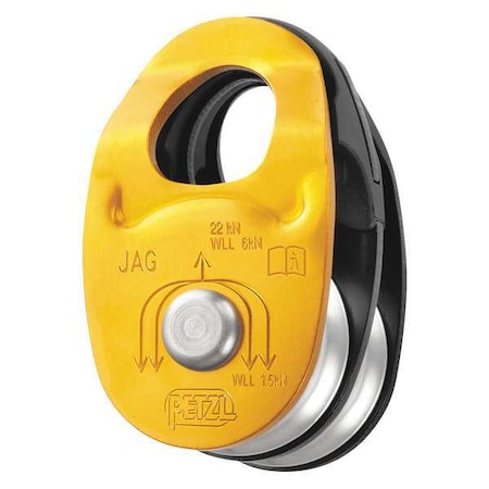 Petzl Pulley with Fixed Point, 4946 lb., Gold P45