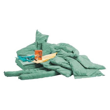 Condor Spill Kit Refill, 32 gal Volume Absorbed per Kit, 55 gal Capacity, Refill 35ZR87