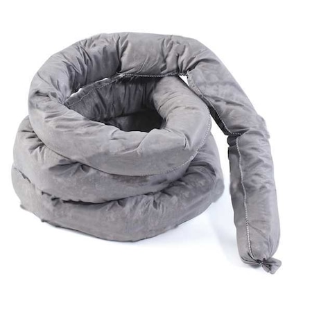 Condor Absorbent Sock, Gray, 30 gal., PK12 35ZR46