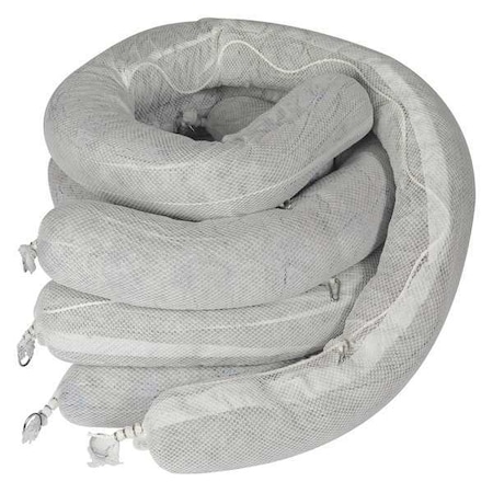 Condor Absorbent Boom, Gray, 65 gal., PK4 35ZR52