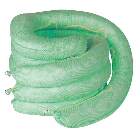 Condor Absorbent Boom, Gray, 65 gal., PK4 35ZR59