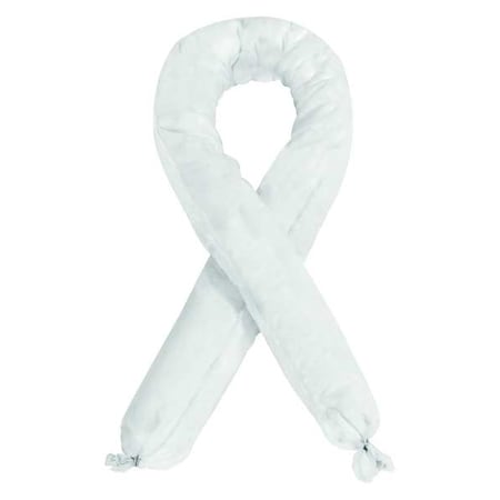 Condor Absorbent Sock, White, 4 gal., PK4 35ZR63