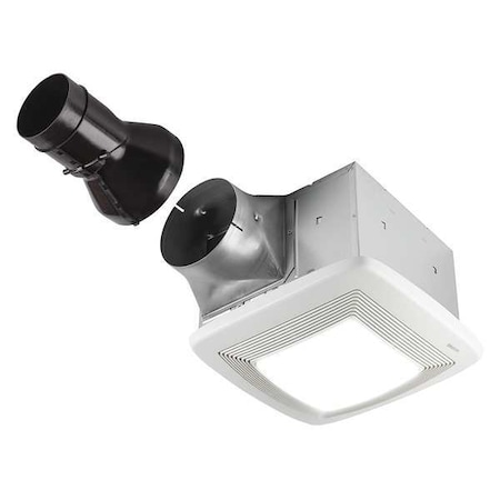 Broan-Nutone Ceiling Bathroom Fan, 80 cfm cfm, 4 in Duct Dia., 120V AC, Energy Star Certified RB80L1