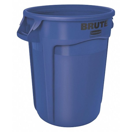 Rubbermaid Commercial BRUTE 20 gal Round Heavy Duty Plastic Can, Blue, None, Plastic, Not Applicable FG262000BLUE