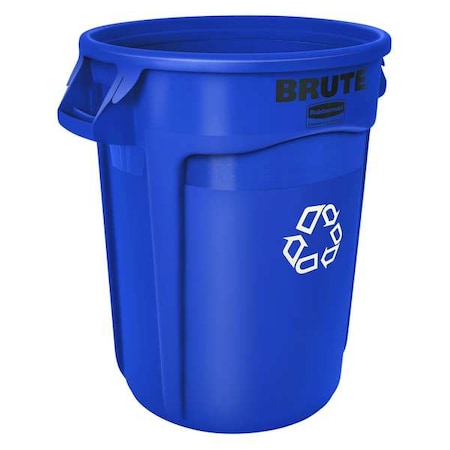 Rubbermaid Commercial Fg262073blue 20 Gal Round Recycling Bin