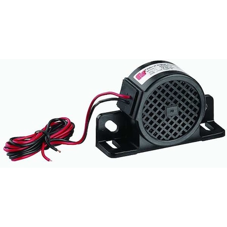 Federal Signal Back Up Alarm, 97dB, 12 to 24VDC, Black 210239-W