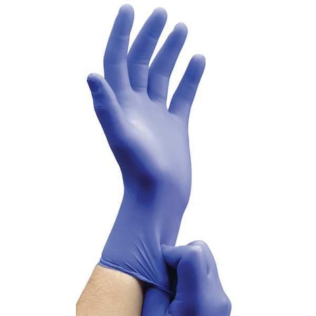 Ansell N21, Disposable Gloves, 5.00 to 5.99 mil Palm, Nitrile, Powder-Free, XL (10), 100 PK, Blue N214