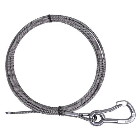 Dayton Winch Cable, SS, 3/16 In. x 20 ft. 35Z854