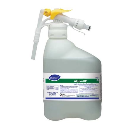Diversey Multi-Surface Disinfectant Cleaner Concentrate, 5L Hose End Sprayer, Unscented, Tan 5549271