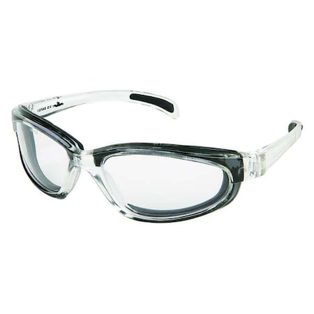 Mcr Safety PN1, Safety Glasses, Anti-Fog & Anti-Scratch, Clear Lens, Clear Frame, Full-Frame PN120AF