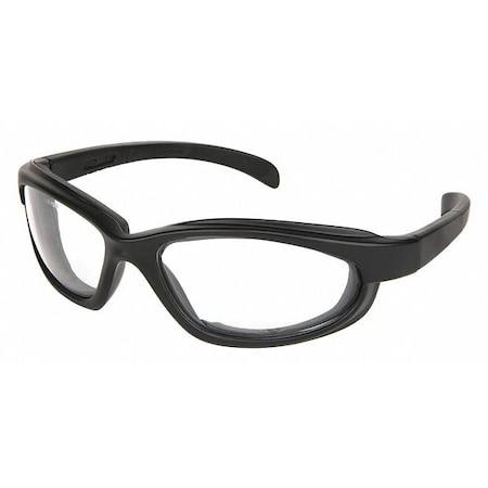 Mcr Safety PN1, Safety Glasses, Anti-Fog & Anti-Scratch, Clear Lens, Black Frame, Full-Frame PN110AF