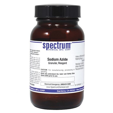 Spectrum Chemical Sodium Azide, Granular, Reagent, 100g SO110-100GM06