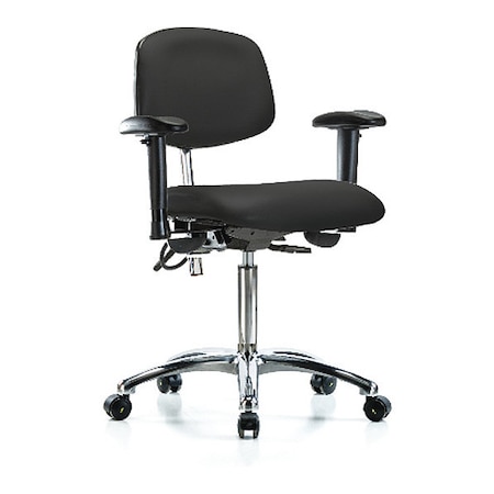 Zoro Select Ergonomic Chair, Adjustable Arms, 21-1/2" to 29" Height, Black BR-NECR-MBCH-CR-T0-A1-NF-EC-ESDBLK