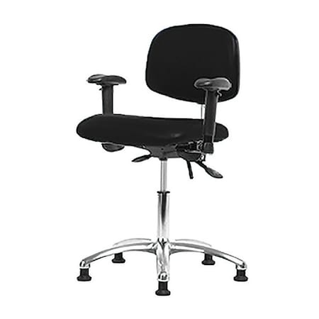 Zoro Select Ergonomic Chair, Adjustable Arms, 21-1/2" to 29" Height, Black BR-NECR-MBCH-CR-T1-A1-NF-EG-ESDBLK