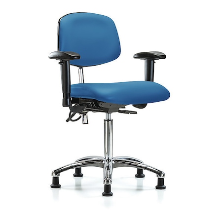 Zoro Select Ergonomic Chair, Adjustable Arms, 21-1/2" to 29" Height, Blue BR-NECR-MBCH-CR-T0-A1-NF-EG-ESDBLU
