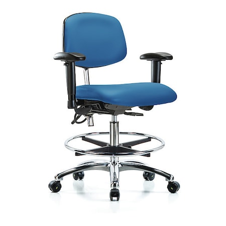 Zoro Select Ergonomic Chair, Adjustable Arms, 21-1/2" to 29" Height, Blue BR-NECR-MBCH-CR-T0-A1-CF-EC-ESDBLU