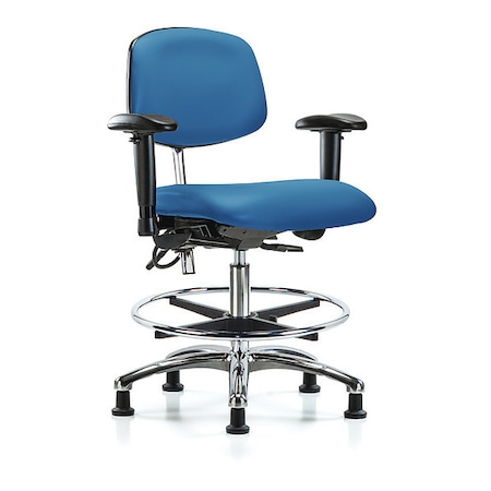 Zoro Select Ergonomic Chair, Adjustable Arms, 21-1/2" to 29" Height, Blue BR-NECR-MBCH-CR-T1-A1-CF-EG-ESDBLU