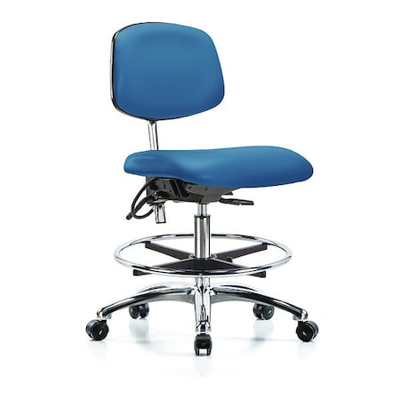 Zoro Select Ergonomic Chair, No Arms, 21-1/2" to 29" Height, Blue BR-NECR-MBCH-CR-T0-A0-CF-EC-ESDBLU