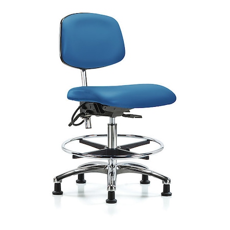 Zoro Select Ergonomic Chair, No Arms, 21-1/2" to 29" Height, Blue BR-NECR-MBCH-CR-T0-A0-CF-EG-ESDBLU
